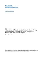 A comparison of transitions to the nursing profession among foreign-educated physicians and nurses with master's, baccalaureate, and associate degrees